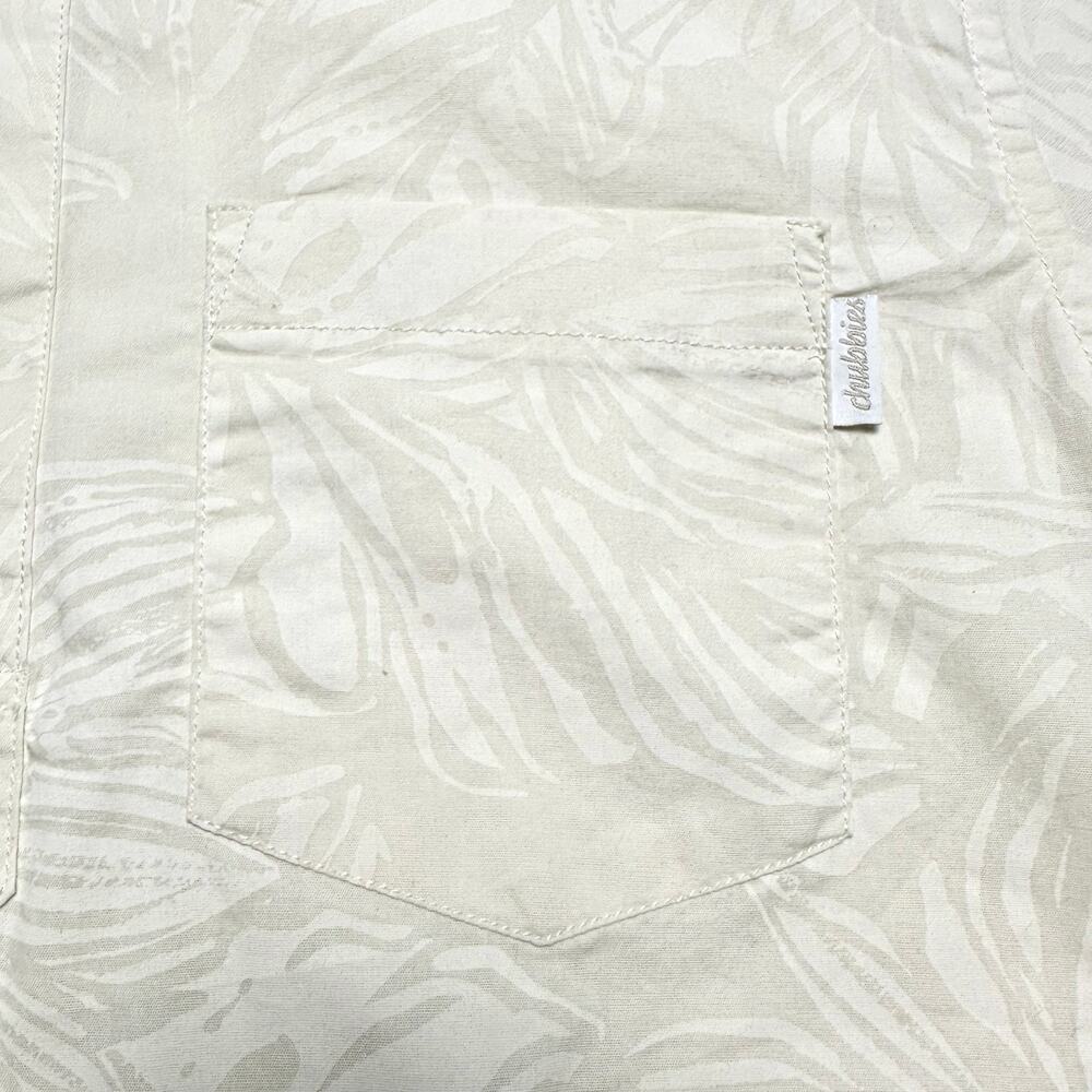 Chubbies | Men | Cream Tropical Palm Print Beach Popover Shirt | Medium - Picture 10 of 11